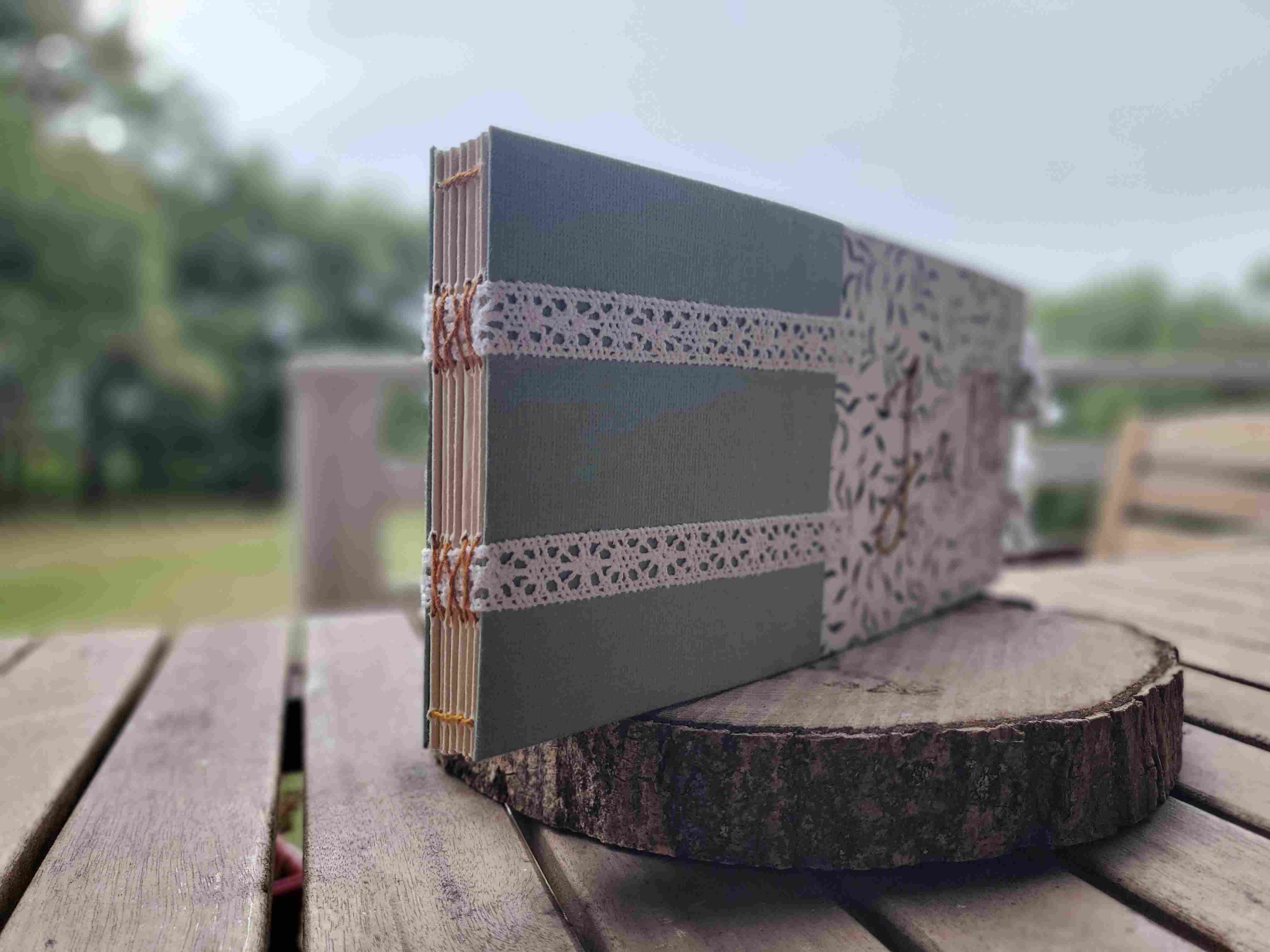 Exemple d'un album photo de mariage - reliure