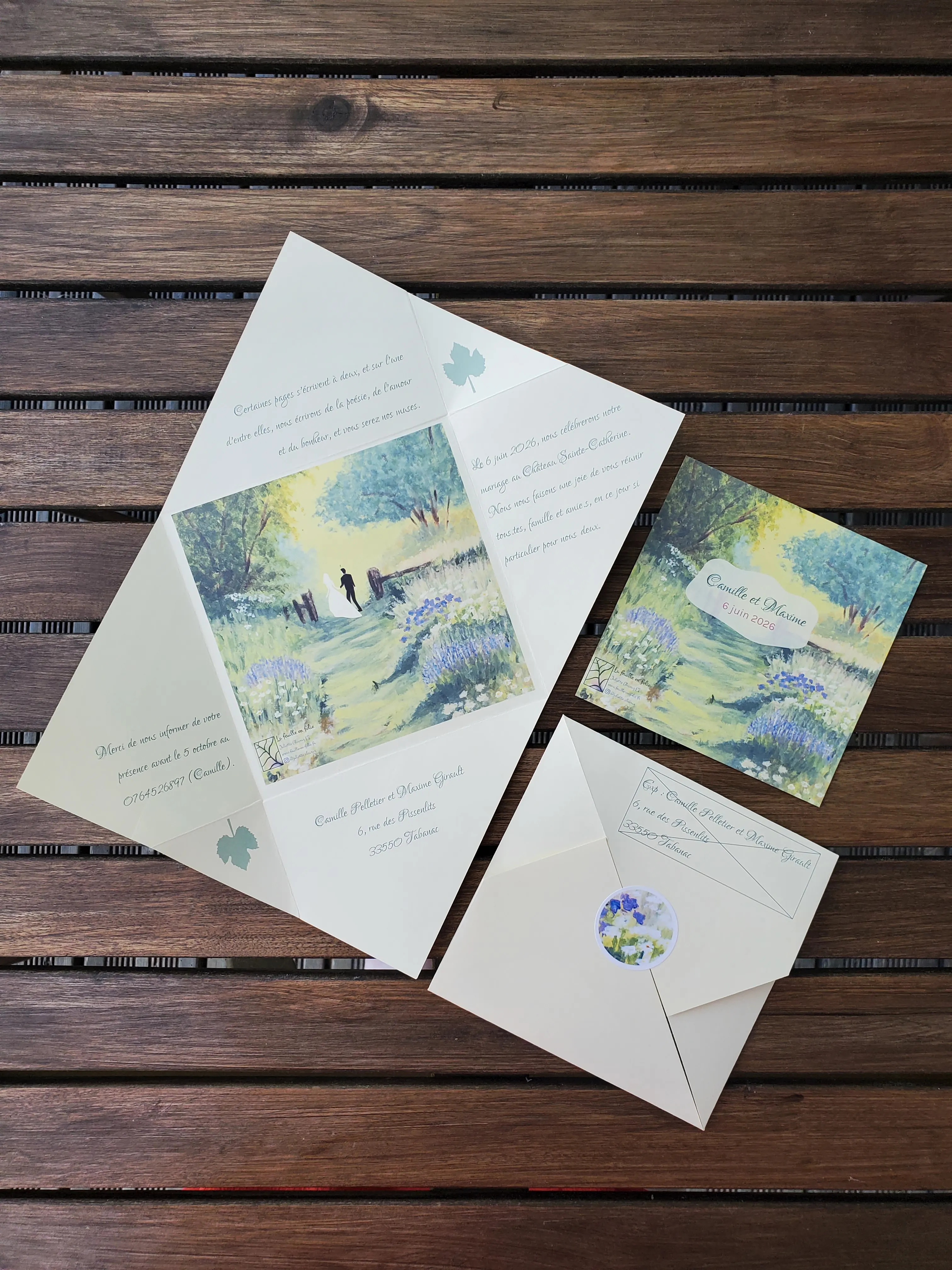 Faire-parts de mariage - champêtre