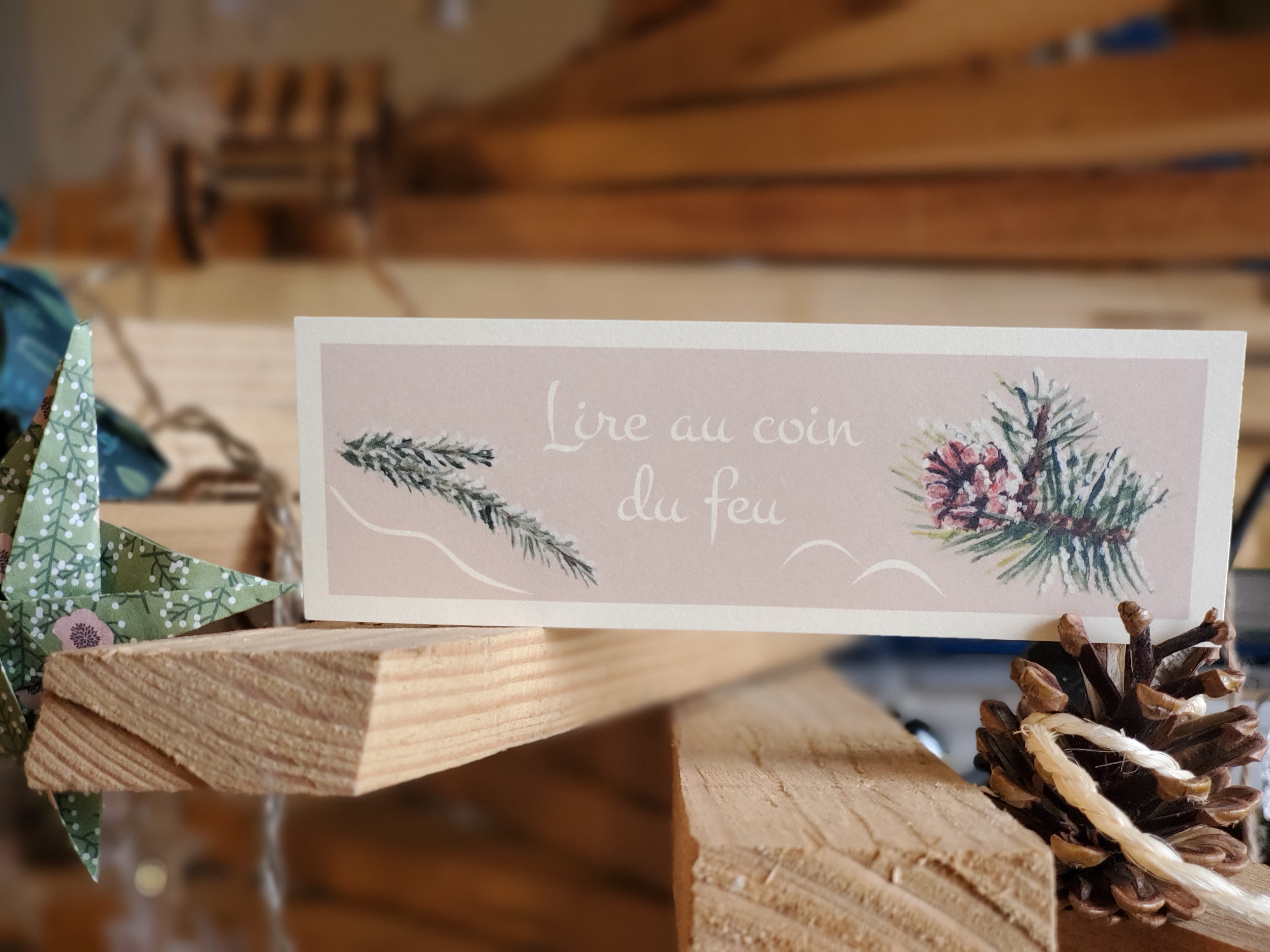 Marque-page - pomme de pin