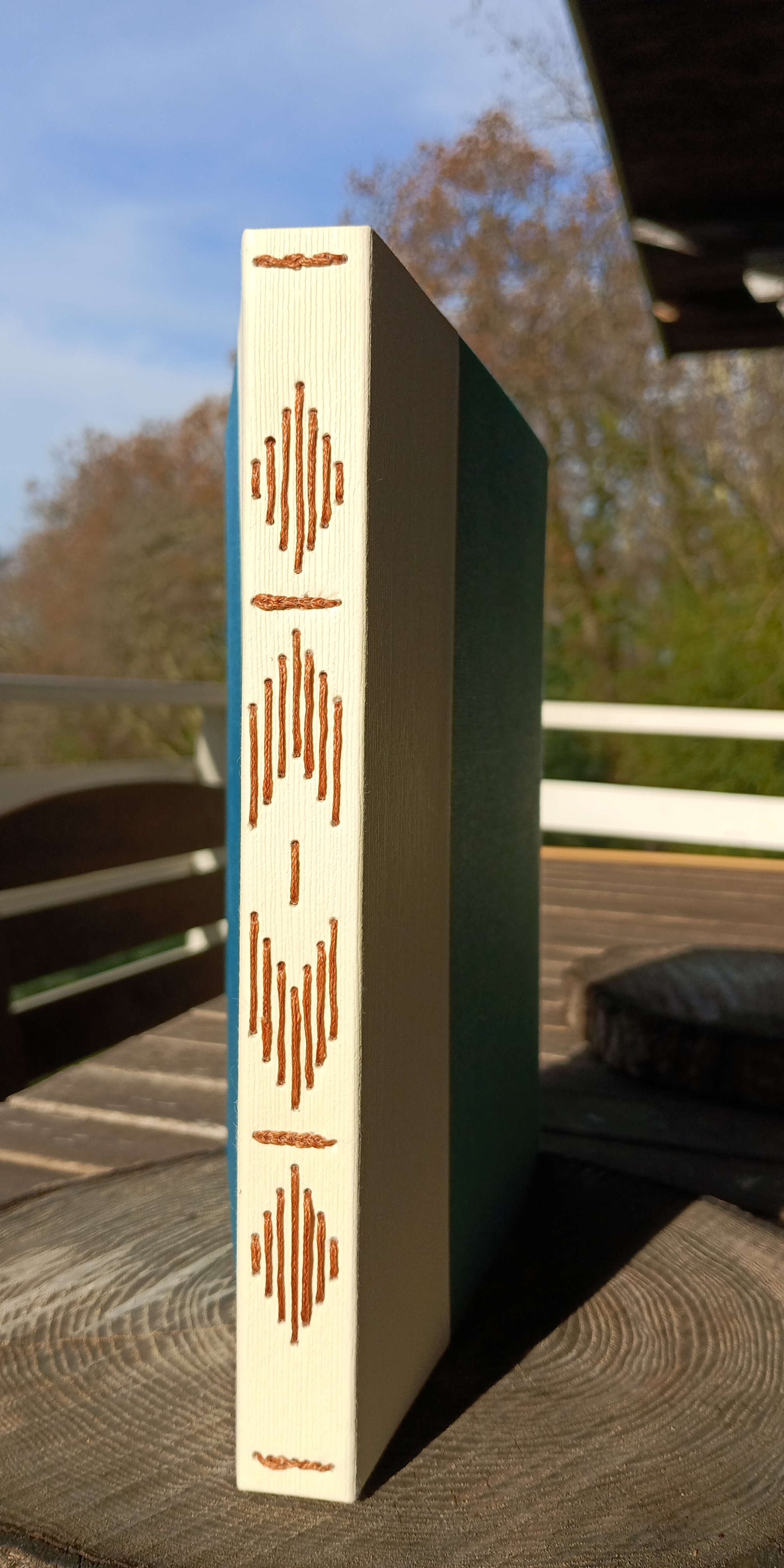 Petit album - bleu canard - dos